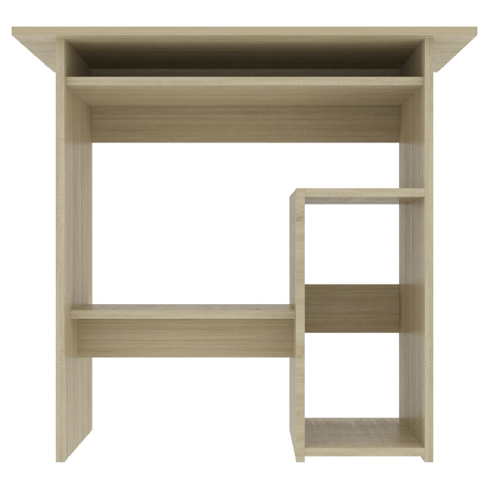 Allston Wooden Laptop Desk With 2 Shelves In Sonoma Oak