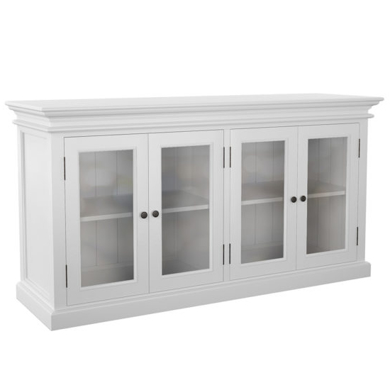 Photo of Allthorp 4 glass doors display cabinet in classic white