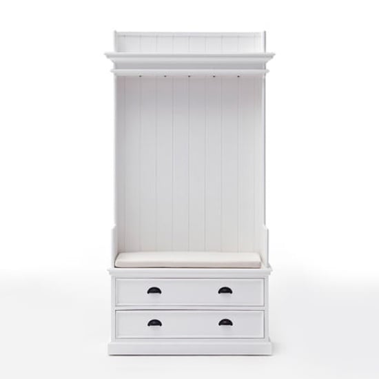 Allthorp Hallway Coat Rack And Bench Unit In Classic White_2