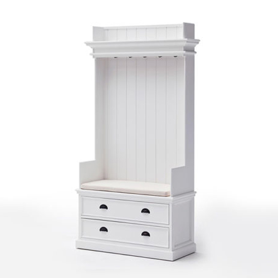 Allthorp Hallway Coat Rack And Bench Unit In Classic White_3