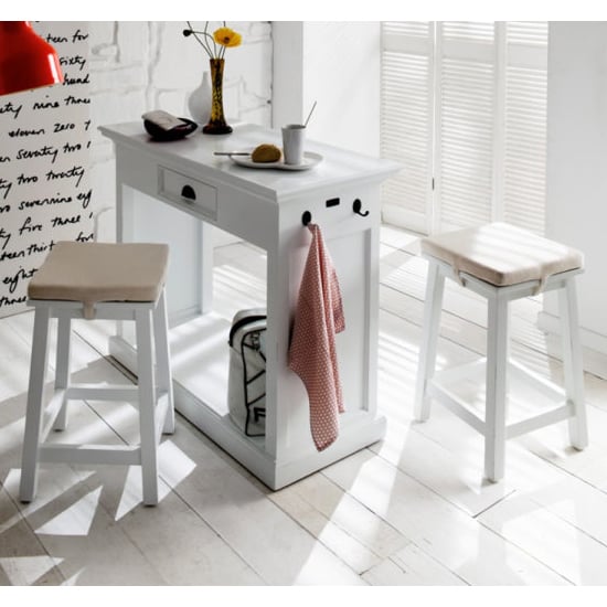 Photo of Allthorp wooden kitchen dining set in classic white