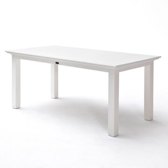 Read more about Allthorp large wooden dining table in classic white