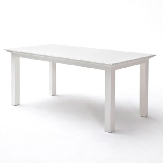 Read more about Allthorp medium wooden dining table in classic white