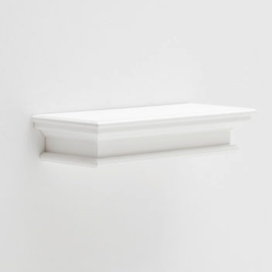 Photo of Allthorp medium floating wall shelf in classic white