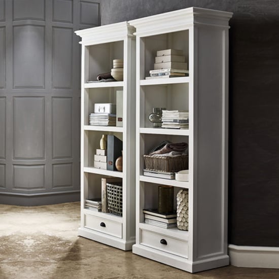 Allthorp Medium Wooden Display Cabinet In Classic White_5