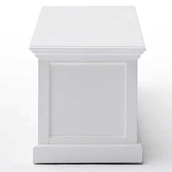 Allthorp Solid Wood TV Stand Large In White With 2 Drawers_4