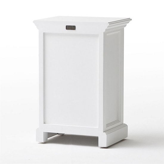 Allthorp Solid Wood Bedside Cabinet In White With 3 Drawers_6