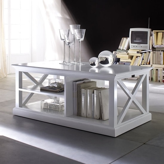 Read more about Allthorp solid wood coffee table rectangular in white