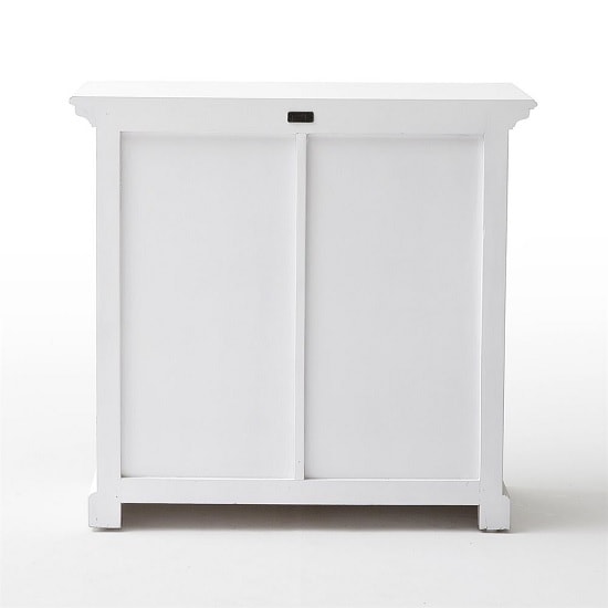 Allthorp Solid Wood Compact Sideboard In White With 2 Drawers_5