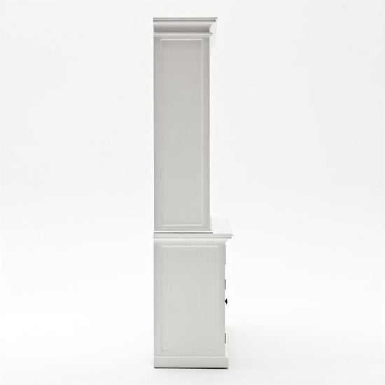 Allthorp Solid Wood Display Cabinet In White With 4 Doors_5