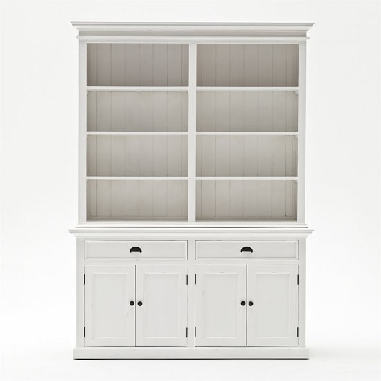 Allthorp Solid Wood Display In White With 4 Doors Furniture