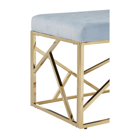 Alluras Black Velvet Dining Bench With Gold Steel Frame Furniture in