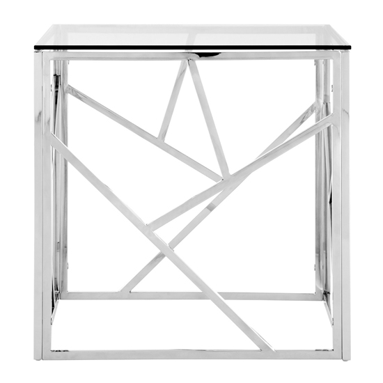 Alluras Glass Side Table In Silver Geometric Frame_2