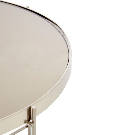 Alluras Large Grey Glass Side Table With Silver Frame_3