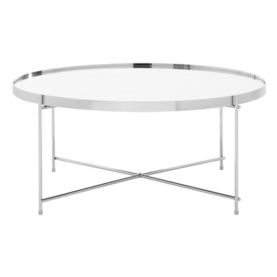 Alluras Silver Glass Coffee Table With Chrome Frame_2
