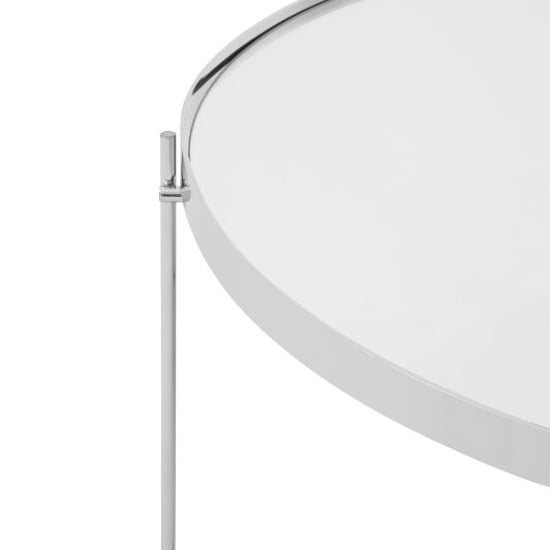 Alluras Silver Glass Coffee Table With Chrome Frame_4