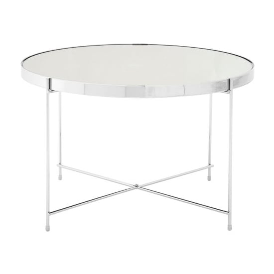 Alluras Silver Glass Side Table With Chrome Frame_2