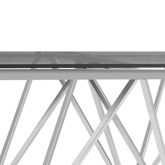 Alluras Small Clear Glass Coffee Table With Silver Spike Frame