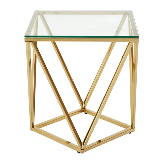 Alluras Small Clear Glass End Table With Twist Gold Frame_1