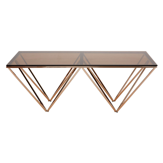 Alluras Coffee Table With Champagne Metal Legs