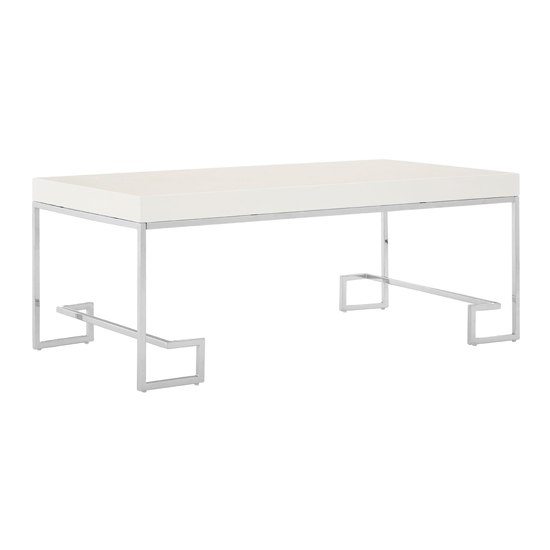 Product photograph of Alluras Coffee Table In High Gloss Chrome from Furniture in Fashion