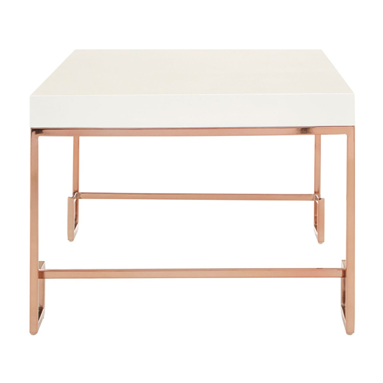Alluras Coffee Table In Rose Gold With White Top   _3