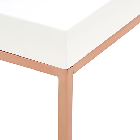 Alluras Coffee Table In Rose Gold With White Top   _4