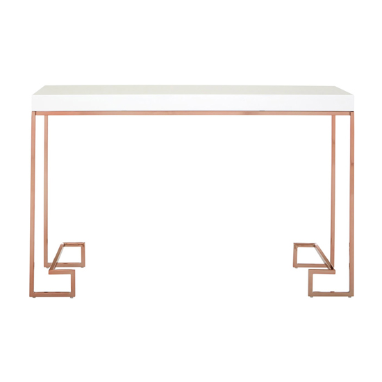 Read more about Alluras console table with rose gold legs