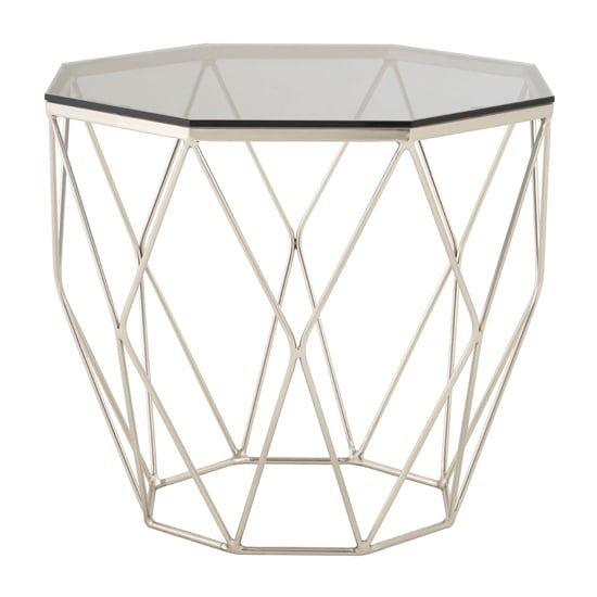 Alluras End Table With Brushed Nickel Base