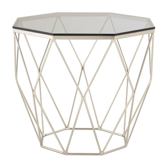 Product photograph of Alluras End Table With Brushed Nickel Base from Furniture in Fashion