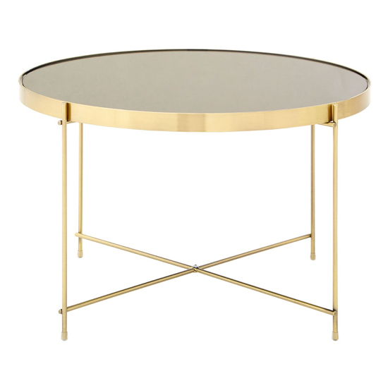 Alluras Large Side Table In Bronze With Black Mirrored Top  _2