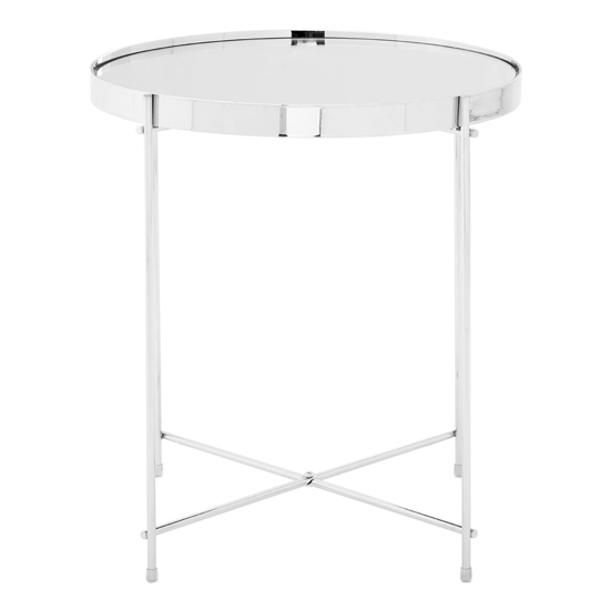 Alluras Low Side Table In Silver With Mirrored Top   _2