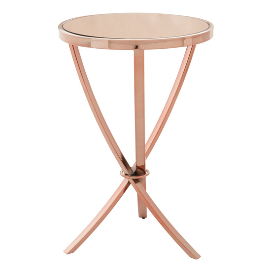 Alluras Pinched Side Table In Rose Gold     _2