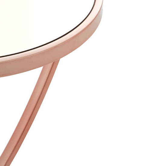 Alluras Pinched Side Table In Rose Gold     _3