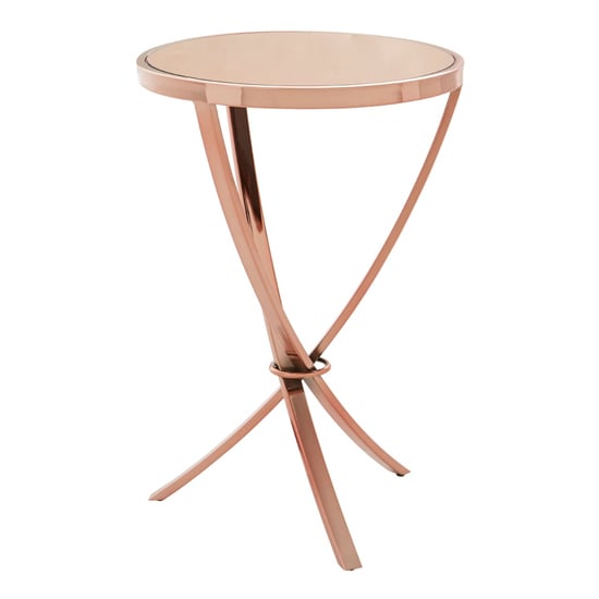 Allure Pinched Side Table In Rose Gold FiF