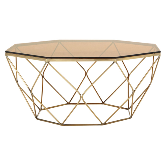 Product photograph of Alluras Polygonal Coffee Table In Bronze from Furniture in Fashion