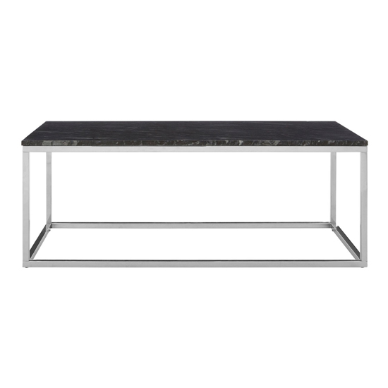 Allure Rectangular Coffee Table With Black Marble Top Furniture in