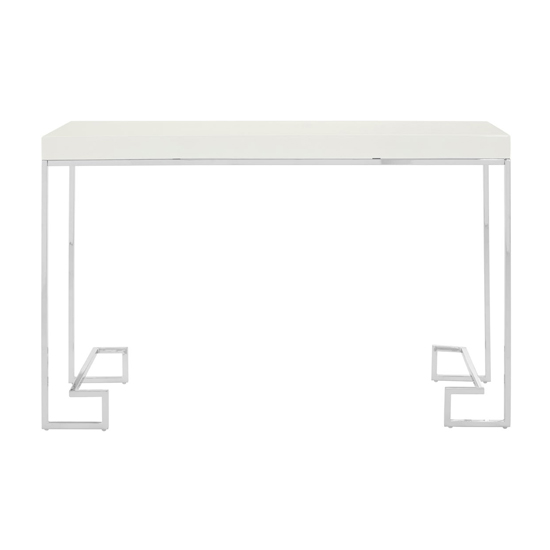 Photo of Alluras rectangular console table in chrome