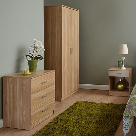 Read more about Probus wooden 3pc bedroom furniture set in oak