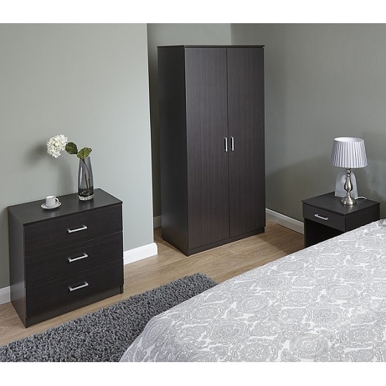 Almandite Trio Bedroom Furniture Set In Espresso