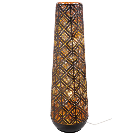 Read more about Almazar metal floor lamp medium in black