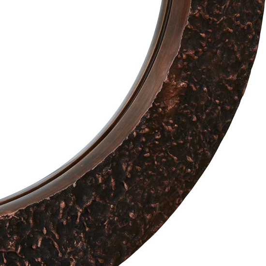 Almory Round Wall Bedroom Mirror In Copper Frame_5