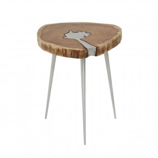 Almory Wooden Side Table In Natural And Silver_2