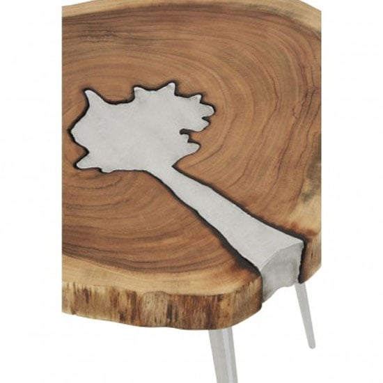 Almory Wooden Side Table In Natural And Silver_3
