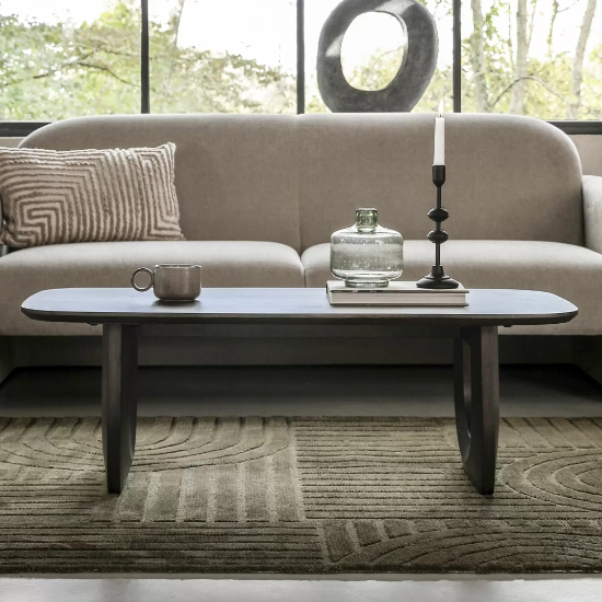 Alofi Mango Wood Coffee Table Rectangular In Walnut