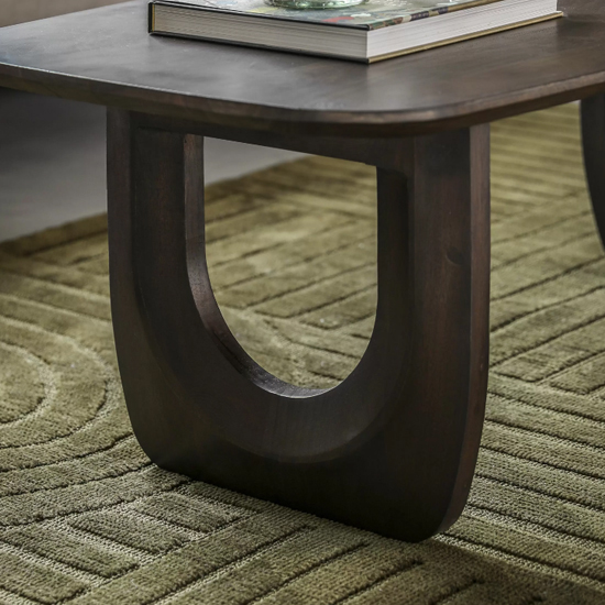 Alofi Mango Wood Coffee Table Rectangular In Walnut