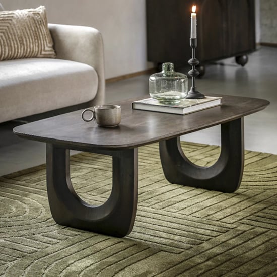 Product photograph of Alofi Mango Wood Coffee Table Rectangular In Walnut from Furniture in Fashion