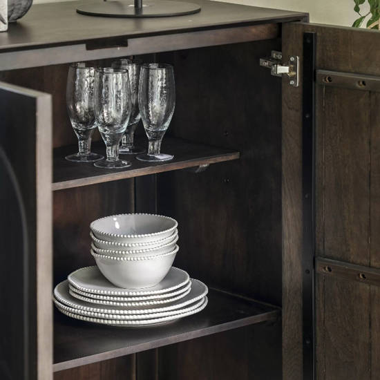 Alofi Wooden Storage Cabinet With 2 Doors In Walnut