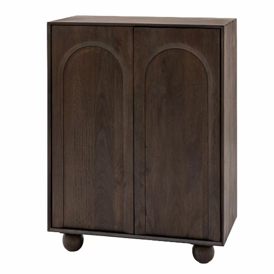 Alofi Wooden Storage Cabinet With 2 Doors In Walnut