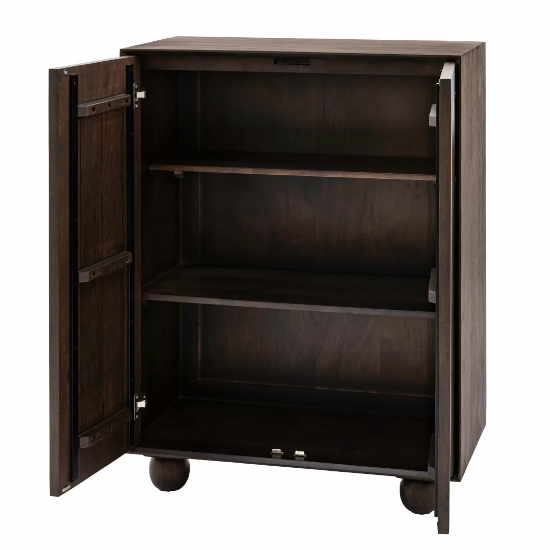 Alofi Wooden Storage Cabinet With 2 Doors In Walnut